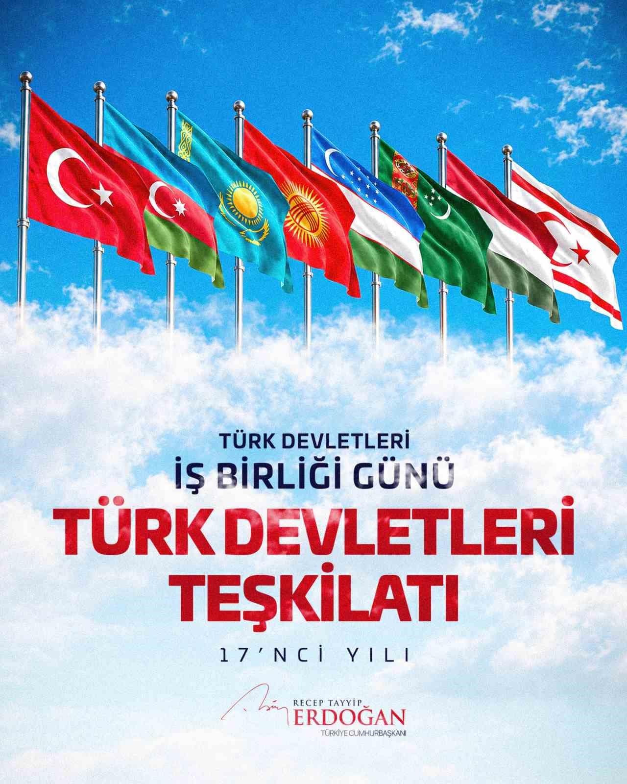 Cumhurbaşkanı Erdoğan’dan ‘Türk Devletleri İş Birliği Günü’ paylaşımı