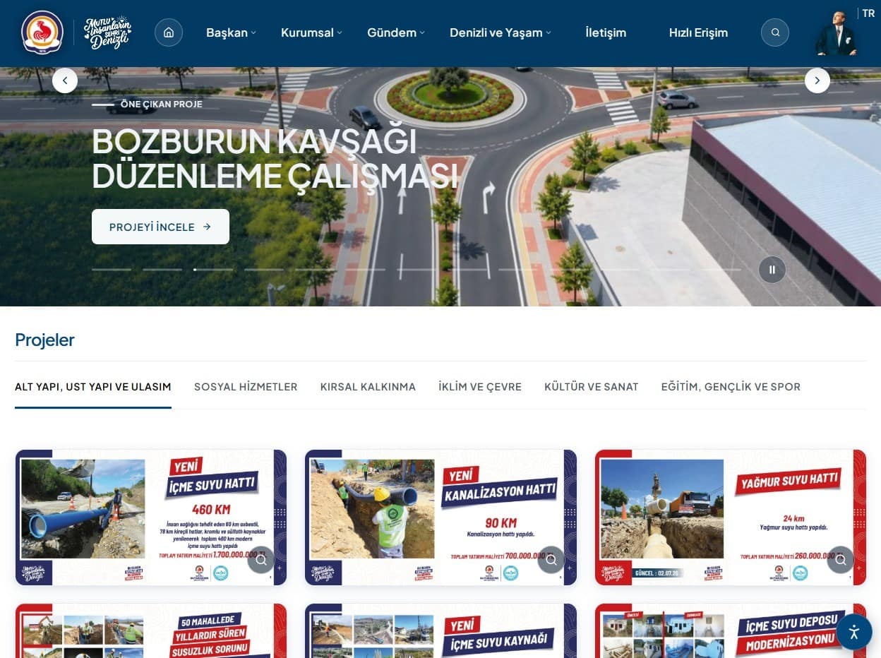 Denizli Büyükşehirin dijital yüzü yenilendi