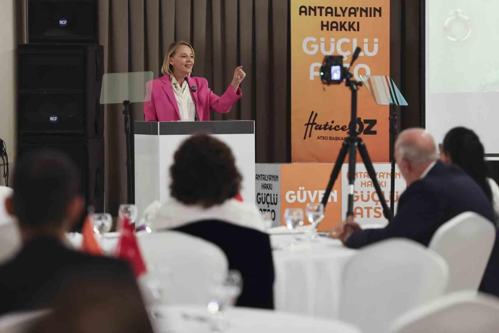 ATSO adayı Hatice Öz: "Antalya geleceği kuran şehir olmalı"