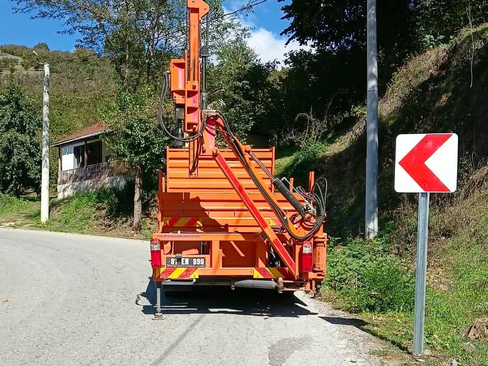 Köy yollarında güvenlik çalışması