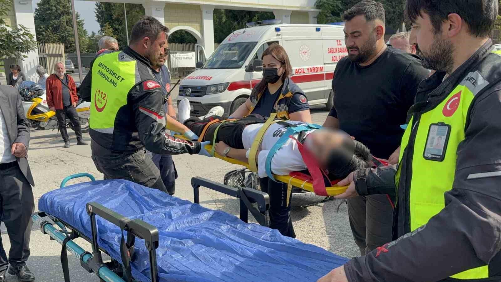 Samsun’da otomobille çarpışan motosikletin 17 yaşındaki sürücüsü yaralandı