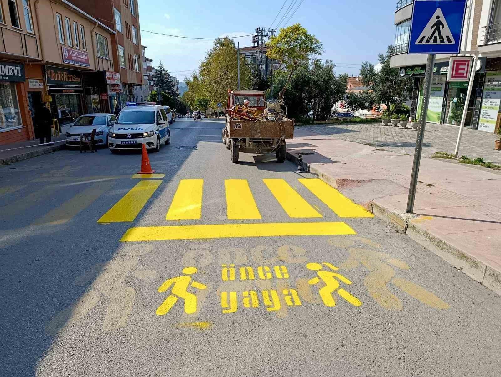 Sinop’ta yaya geçitleri yenileniyor