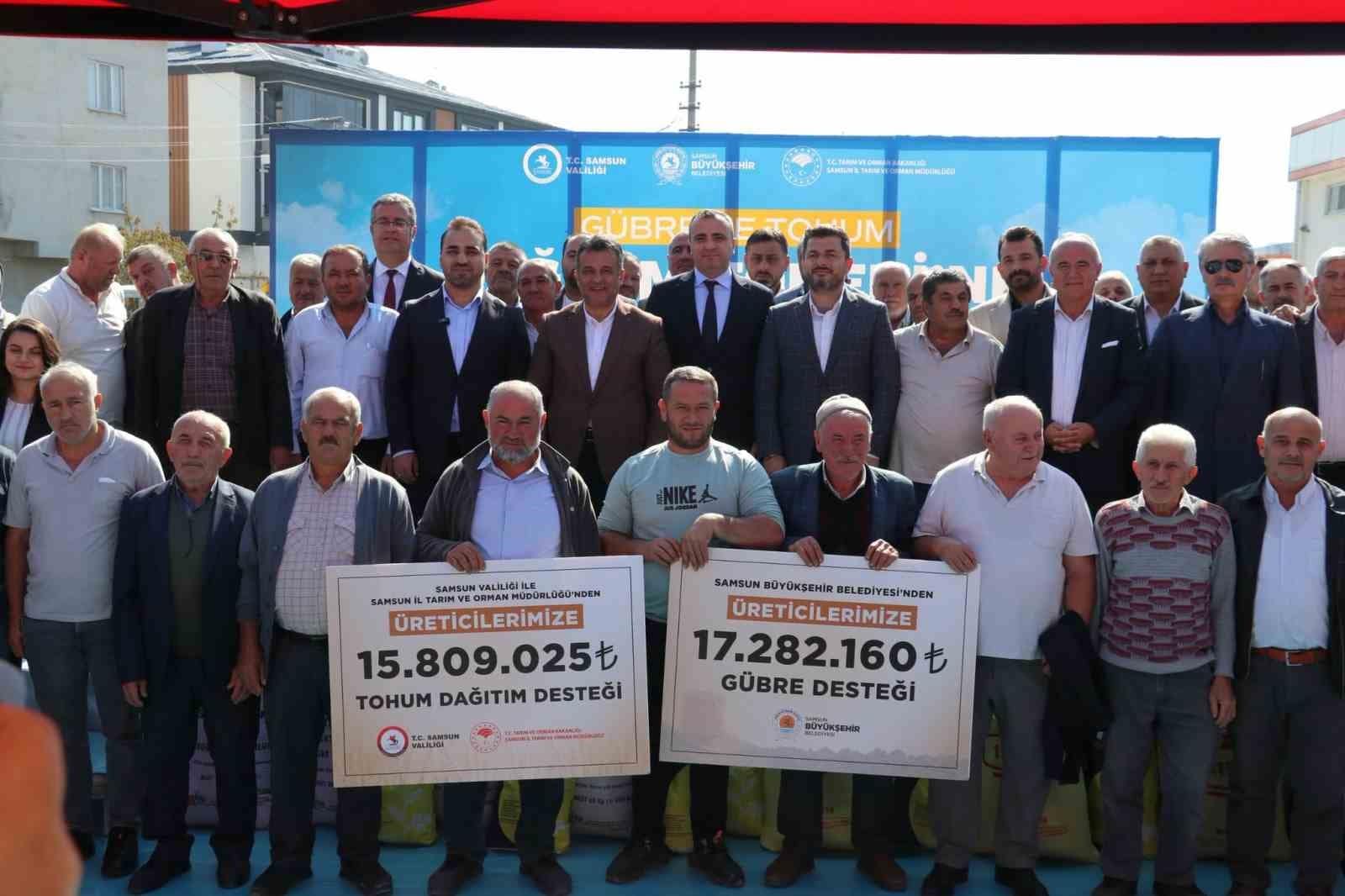 Samsun’da bin 757 üreticiye tohum ve gübre desteği