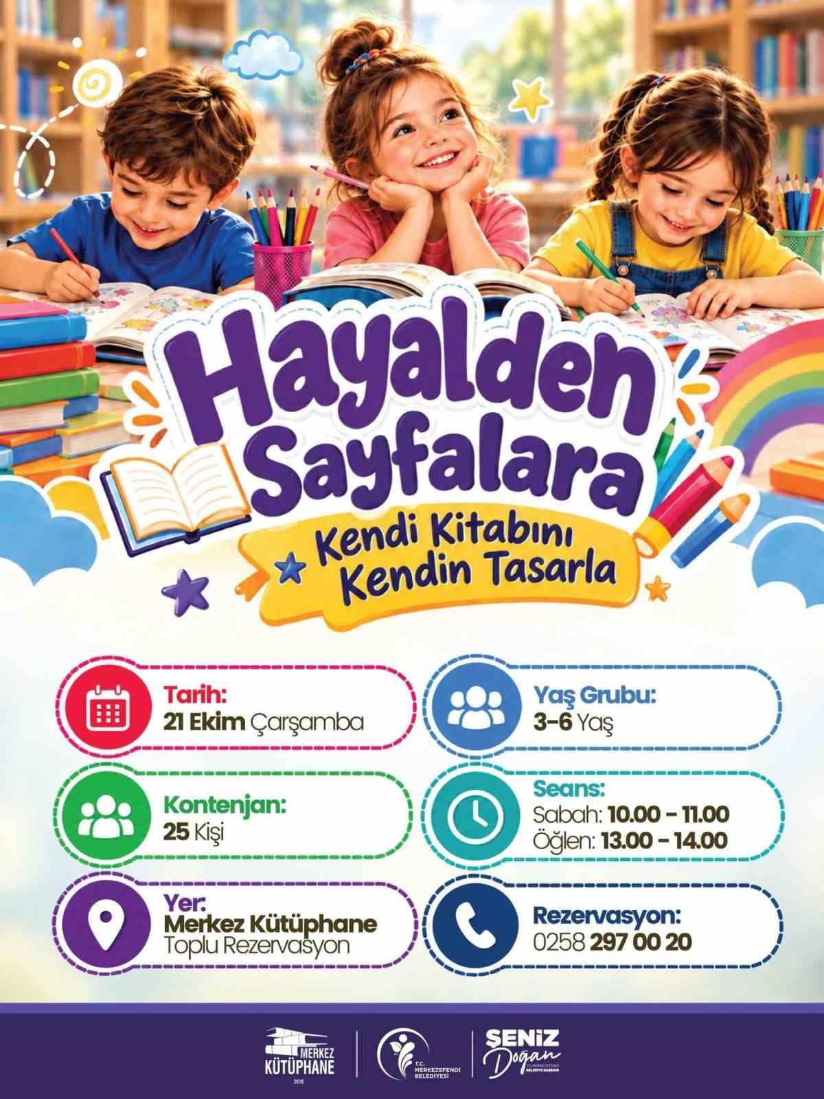 Merkez Kütüphane’de çocuklar hayallerini kitaplara dönüştürecek