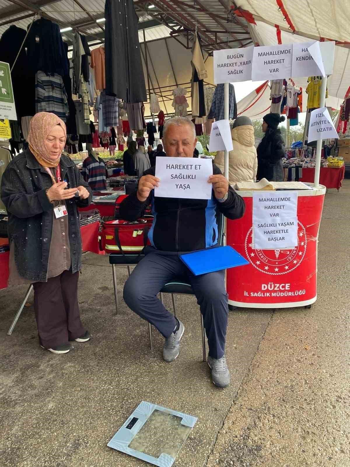 Çilimli’de vatandaşlara egzersiz yaptırıldı