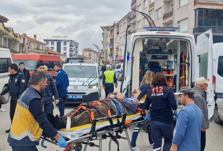 Çorum’da otomobilin çarptığı yaya yaralandı
