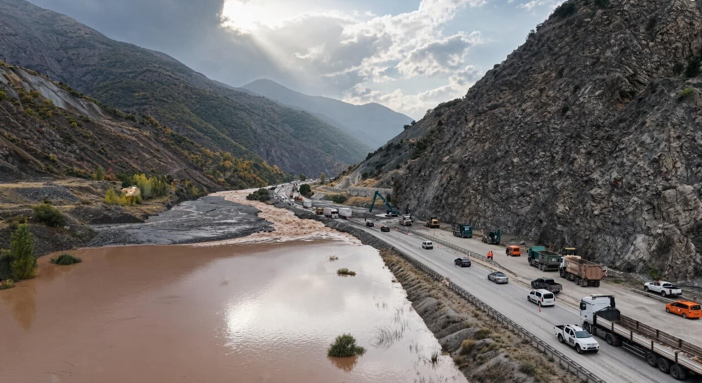 Erzincan’da sel ve heyelanın yol açtığı tahribat havadan görüntülendi