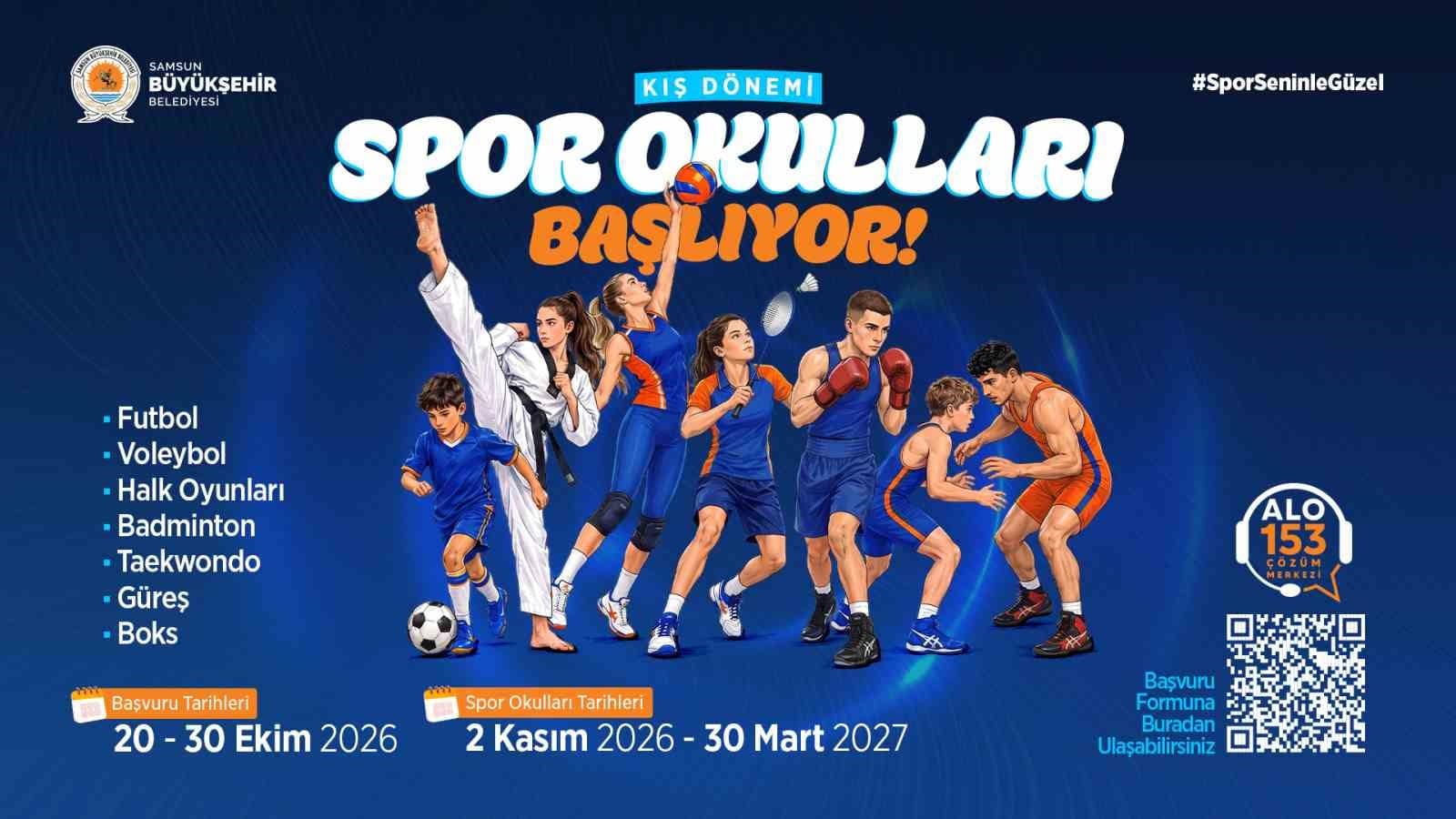 Samsun’da Kış Spor Okulları’nda başvurular başladı