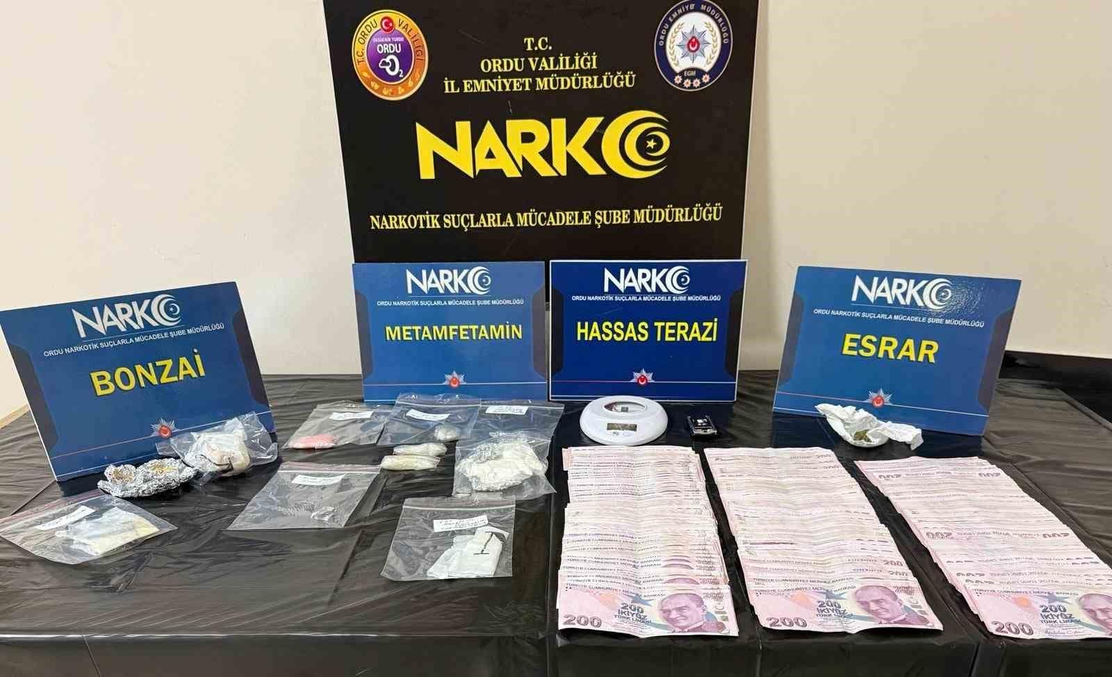 Ordu’da uyuşturucu operasyonlarında 3 tutuklama
