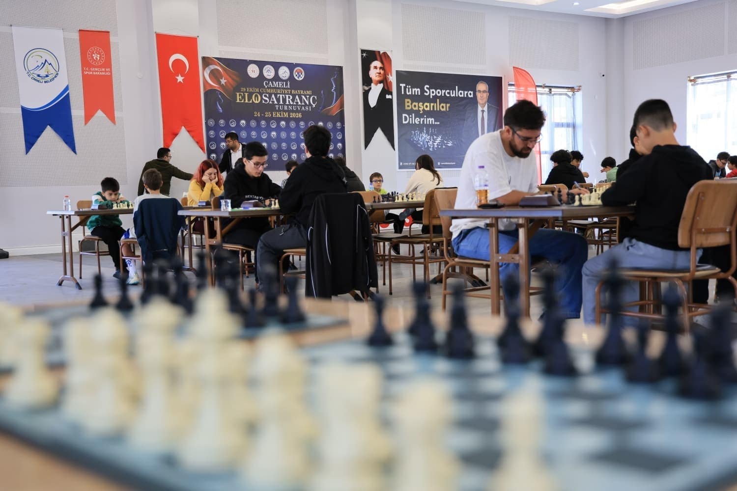 Çameli’de 29 Ekim Cumhuriyet Bayramı ELO Satranç Turnuvası başladı