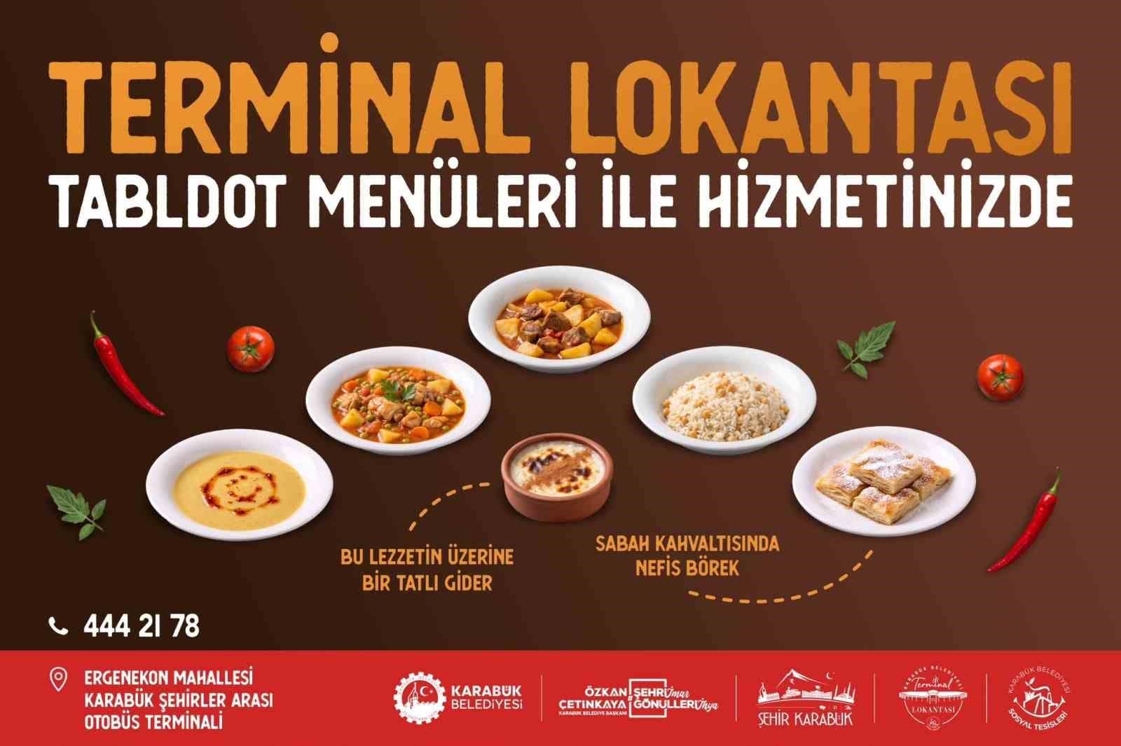 Karabük Belediyesi Terminal Lokantası’nda tabldot menü dönemi