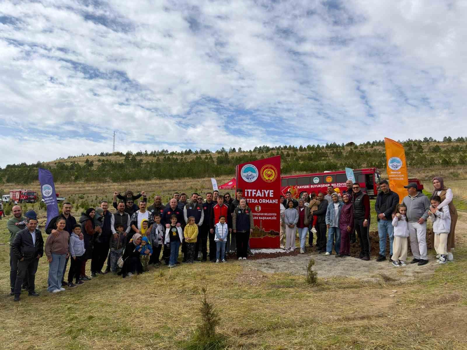 Kayseri İtfaiyesi’nin 100. yılına özel anlamlı etkinlik: 500 fidanlık hatıra ormanı