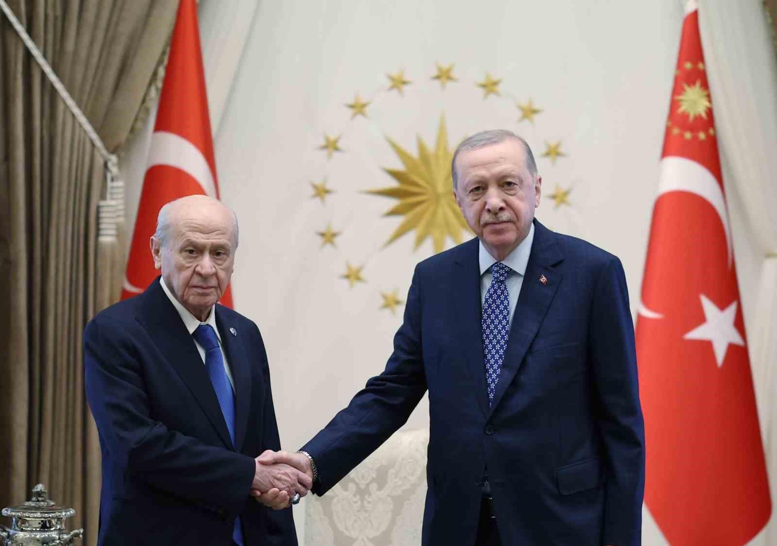 Cumhurbaşkanı Erdoğan, MHP lideri Bahçeli’yi kabul etti