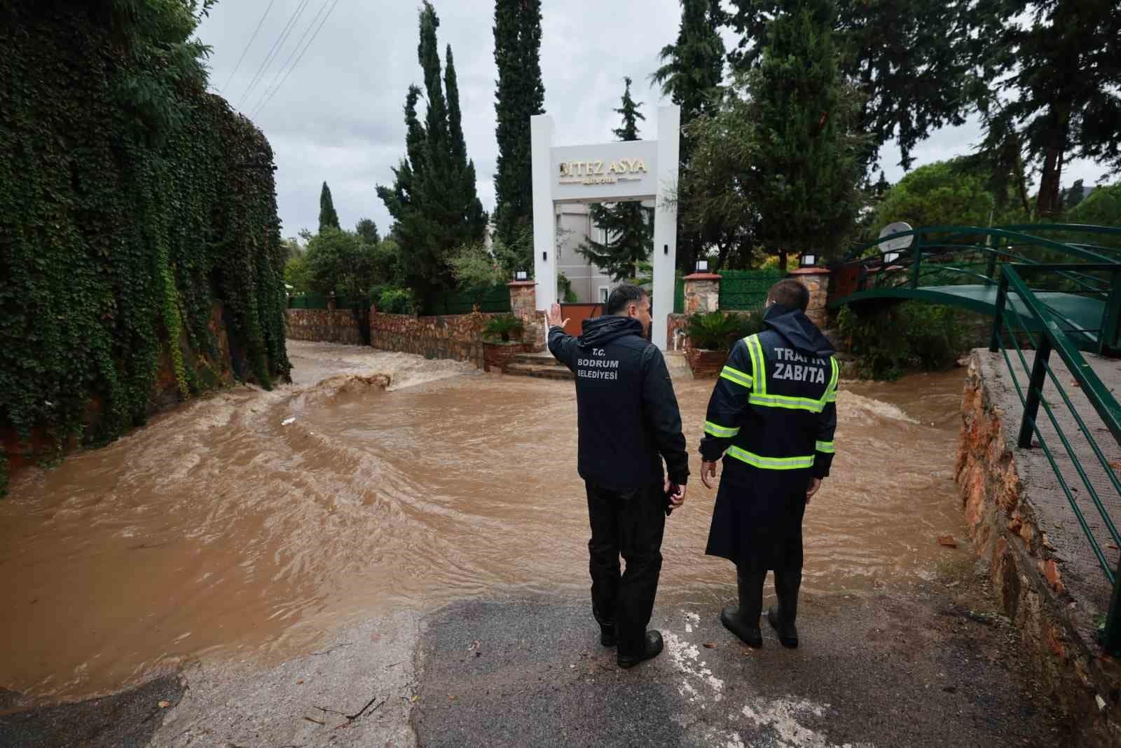 Bodrum’da yağış seferberliği