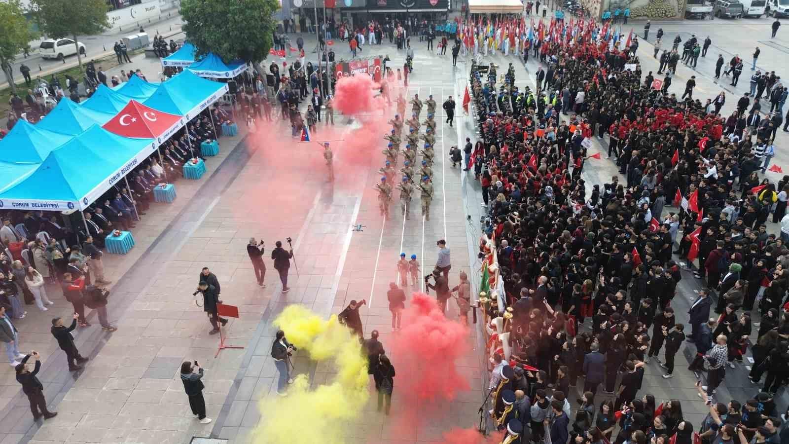 Çorum’da 29 Ekim Cumhuriyet Bayramı büyük coşkuyla kutlandı