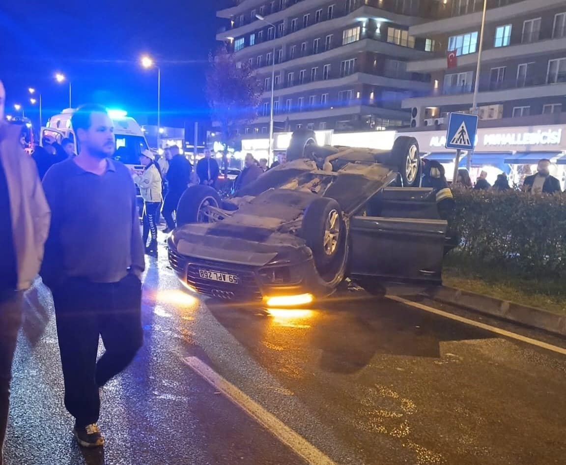 Çorlu’da otomobil takla attı: 2 yaralı