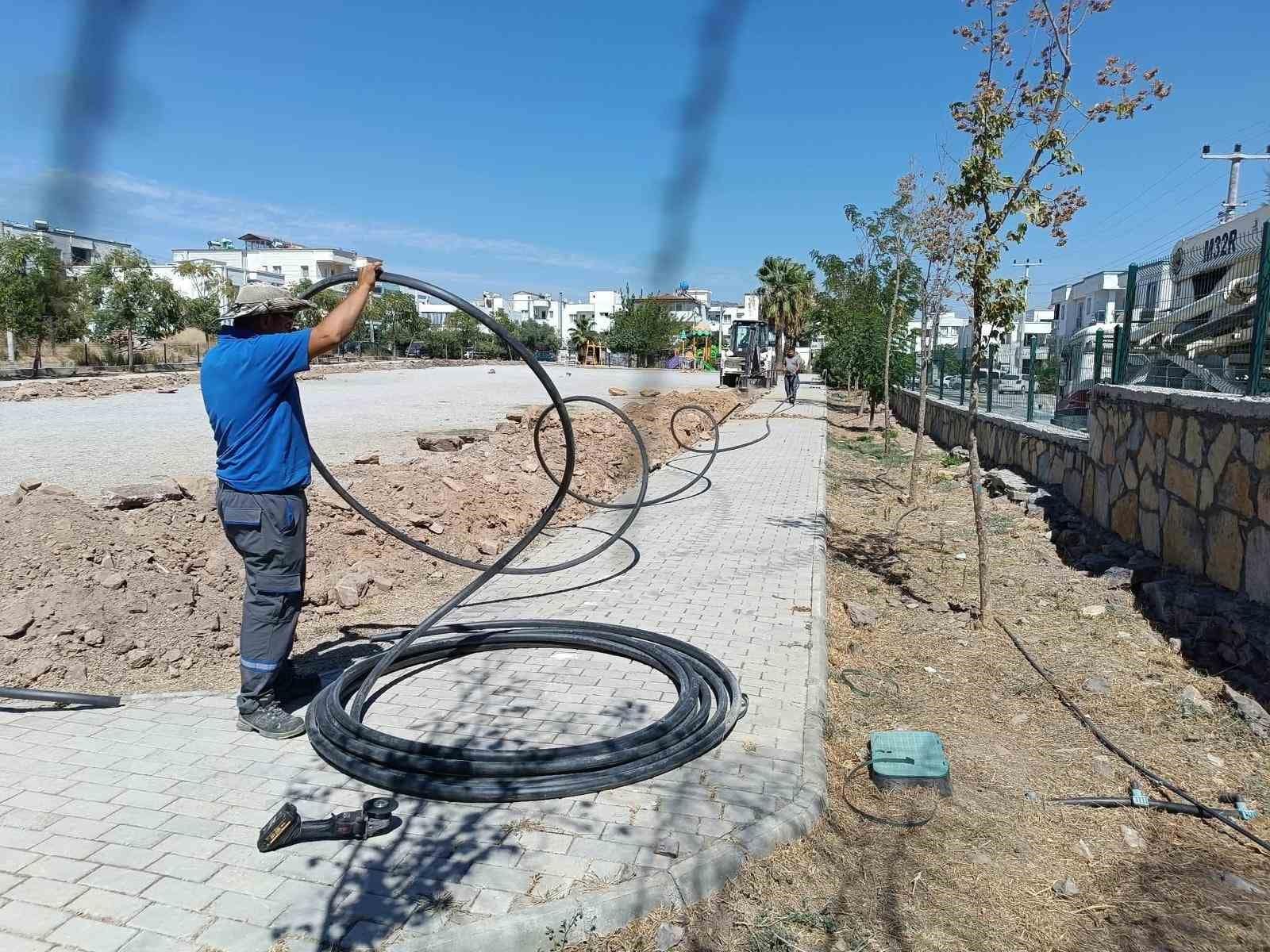 Bodrum’da belediye ekipleri sahada