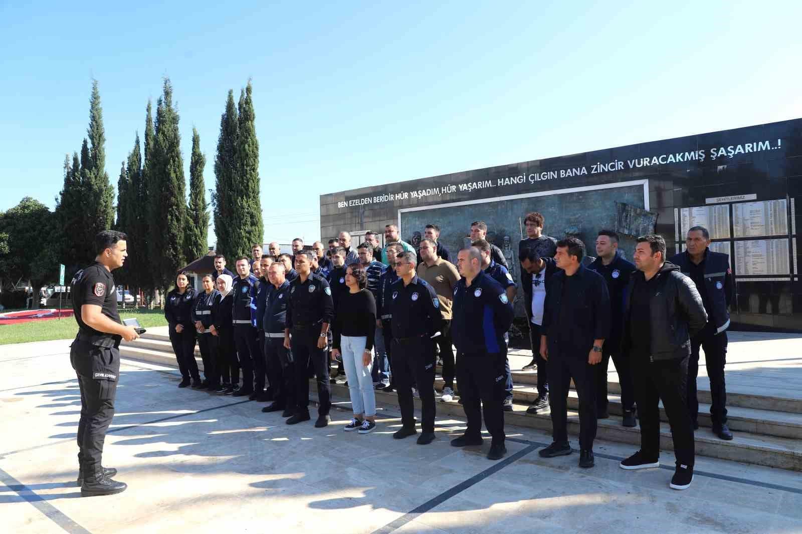Aksu Belediyesi zabıta personeline biber gazı kullanımı eğitimi