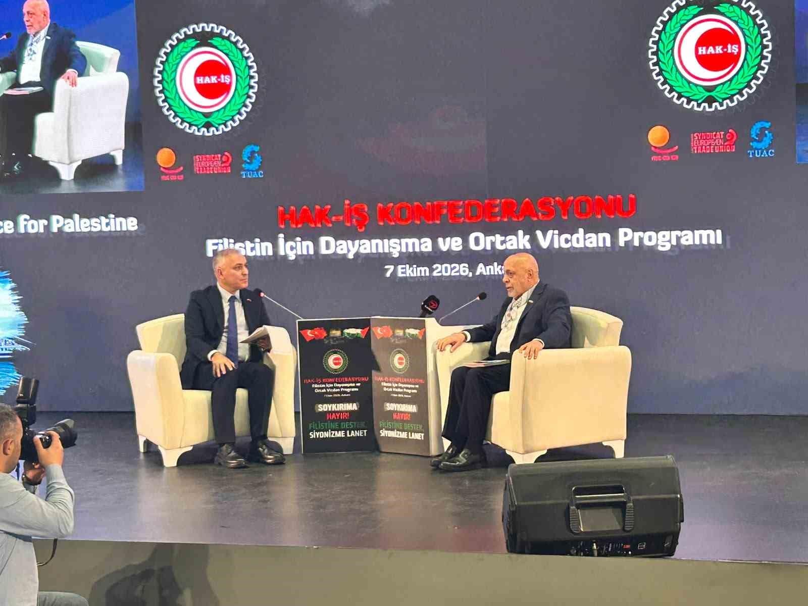 HAK-İŞ Genel Başkanı Arslan: "Sumud, dünyanın sessiz kaldığı bir dönemde Filistin davasına sahip çıkan kahraman bir kuruluştur"