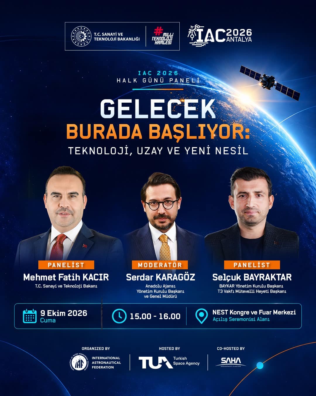 Bakan Kacır’dan IAC 2026 Halk Günü daveti: "Uzaya ilgi duyanları bekleriz"