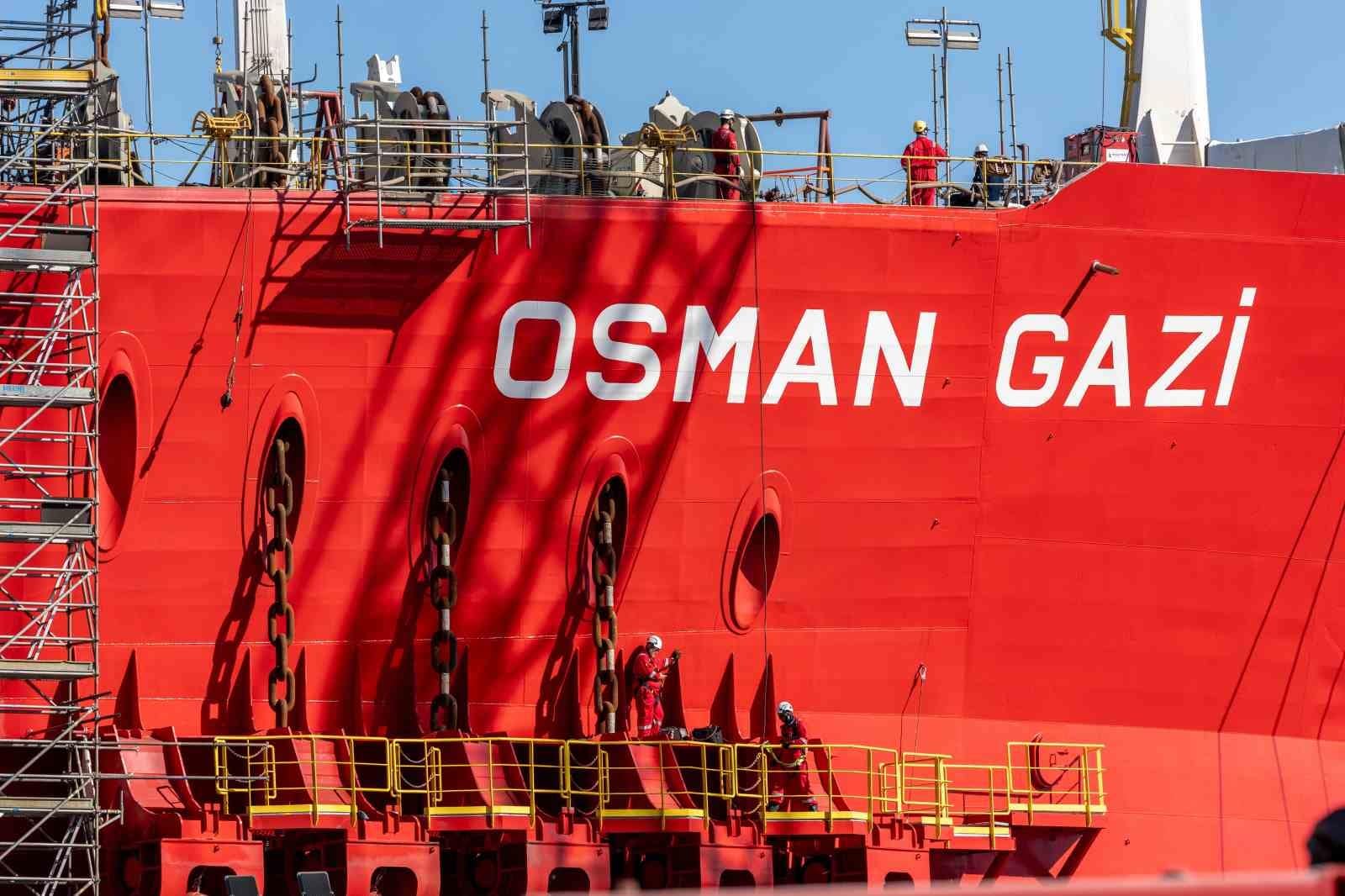 Türkiye’nin ilk yüzer üretim platformu Osman Gazi görev yerine uğurlanıyor