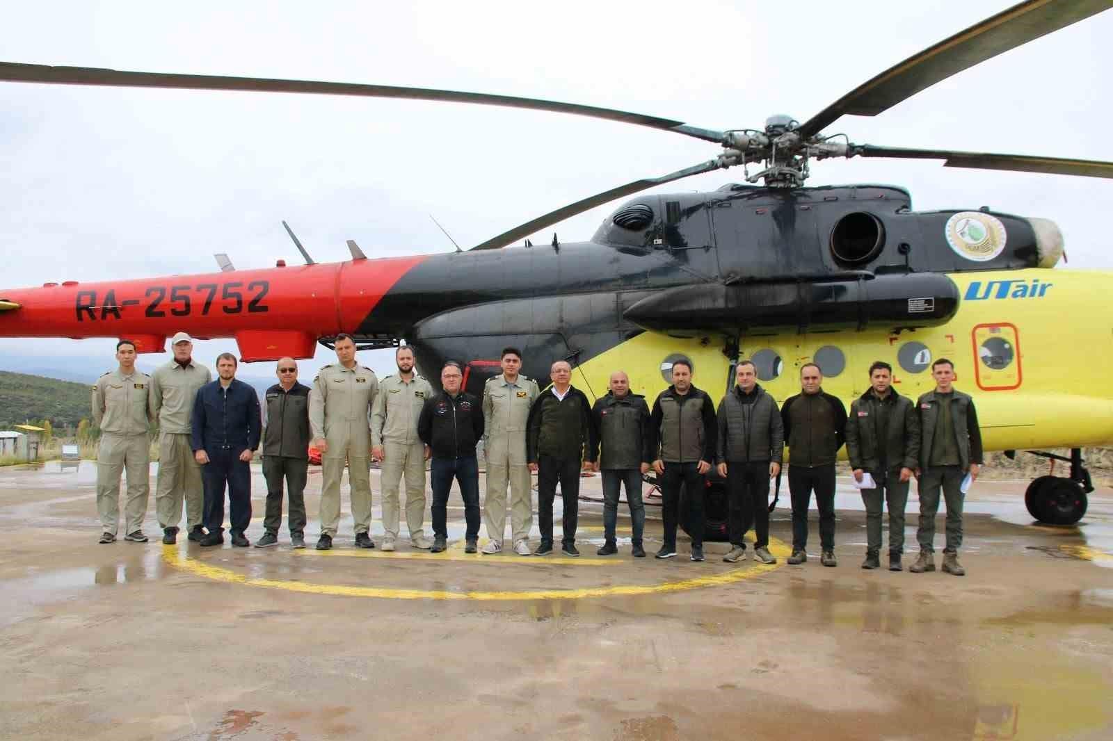 Kütahya’da yangın söndürme helikopterinin görev süresi tamamlandı