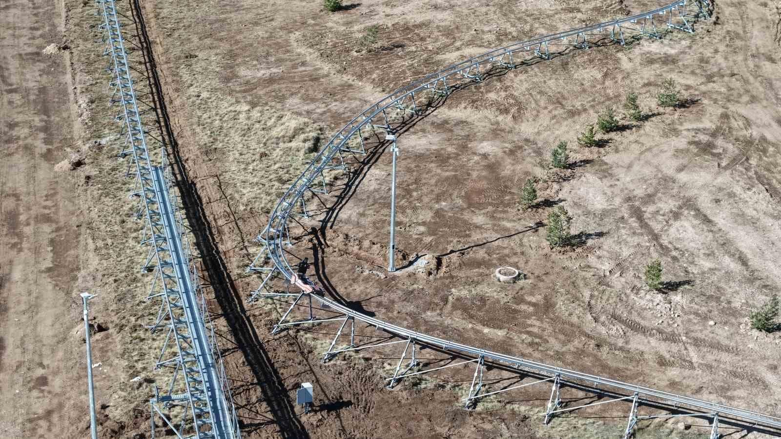 Erciyes’te dağ kızağında montaj tamamlandı, test sürüşleri başladı