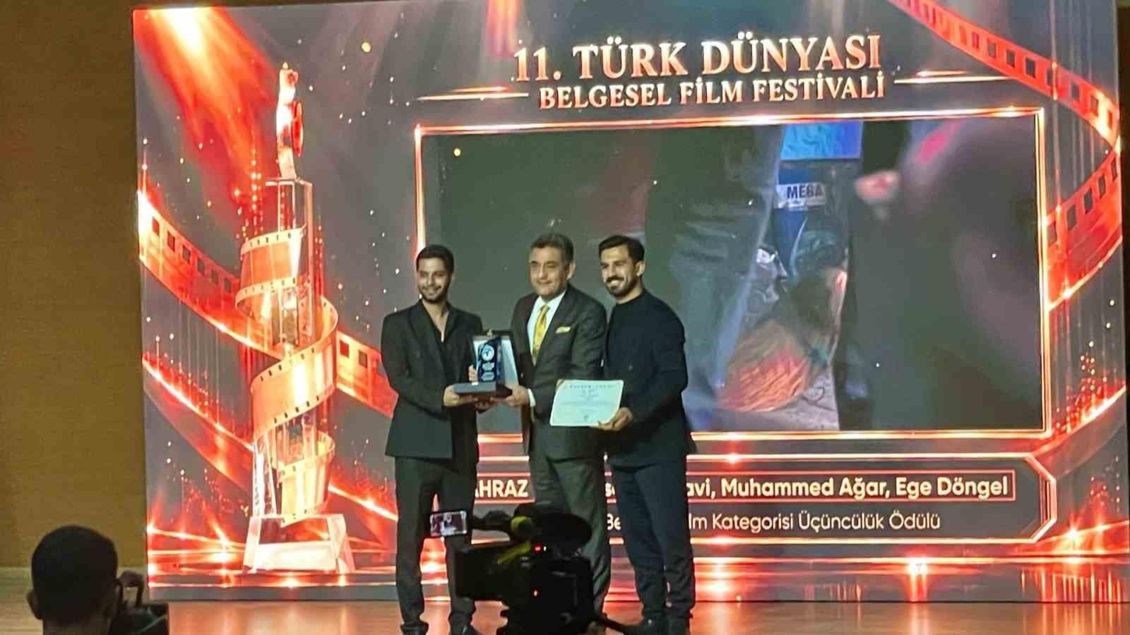 KBÜ öğrencilerinin "Ahraz" belgeseline Türk Dünyası Festivali’nde üçüncülük ödülü
