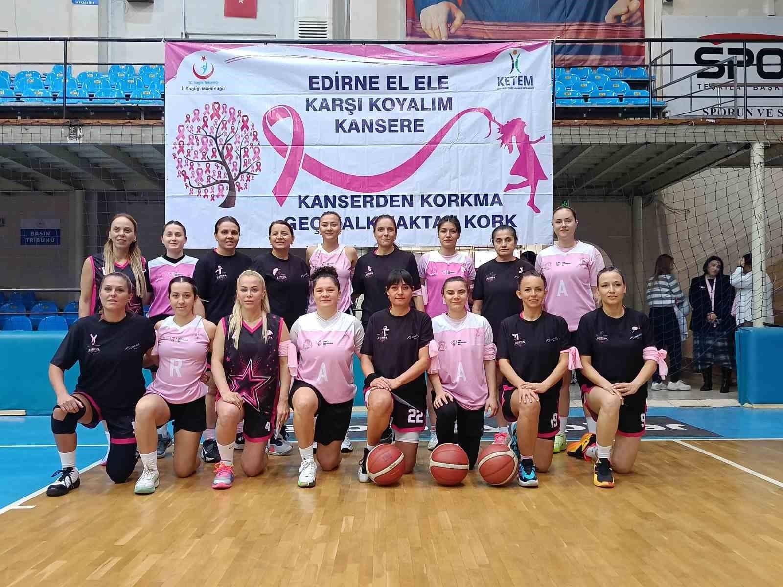 Edirne’de ’Pembe Dostluk Maçı’yla erken tanı çağrısı