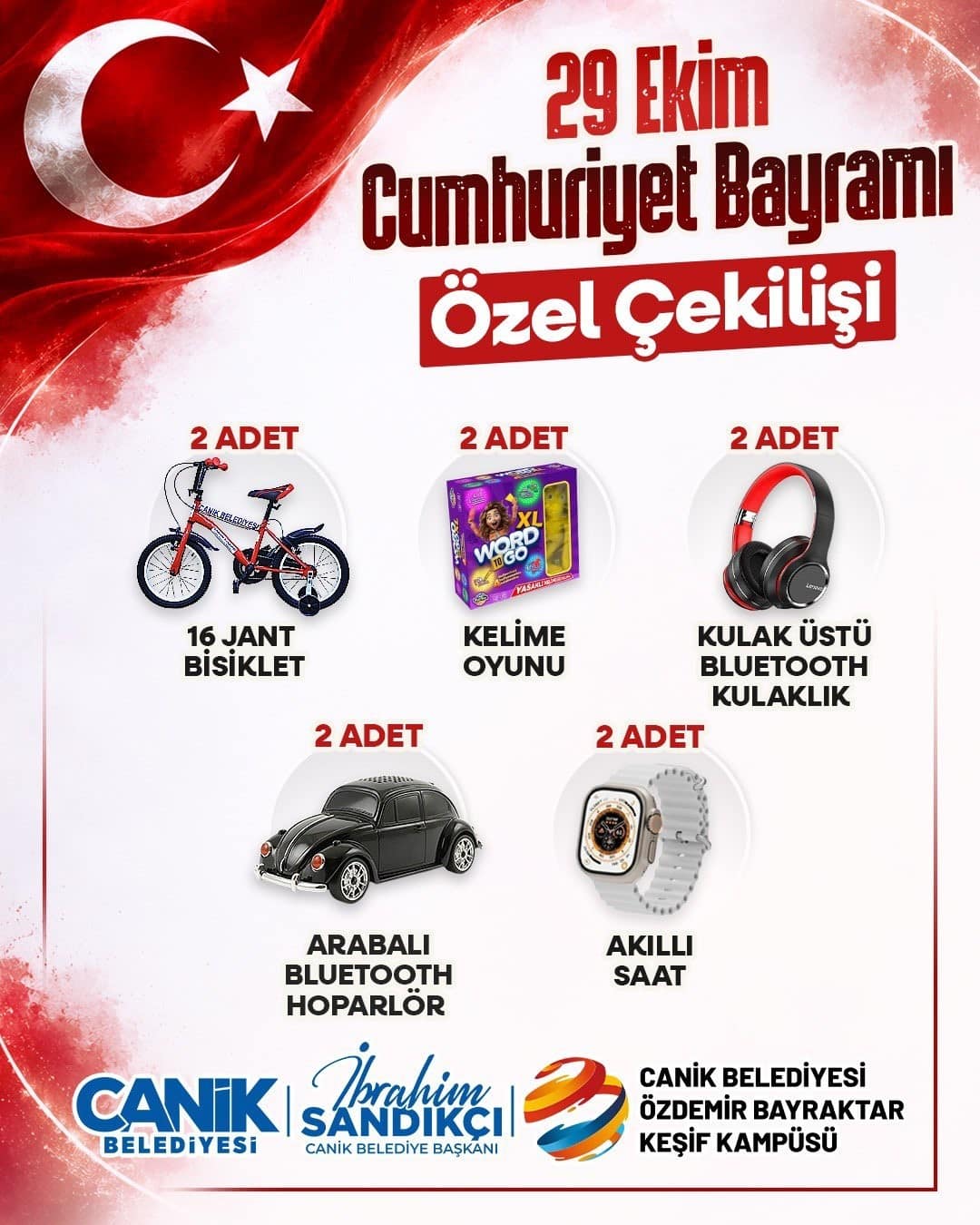 Canik Belediyesi’nden Cumhuriyet Bayramı hediyesi